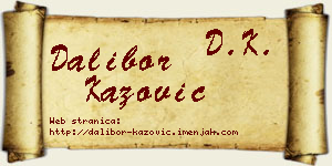 Dalibor Kažović vizit kartica